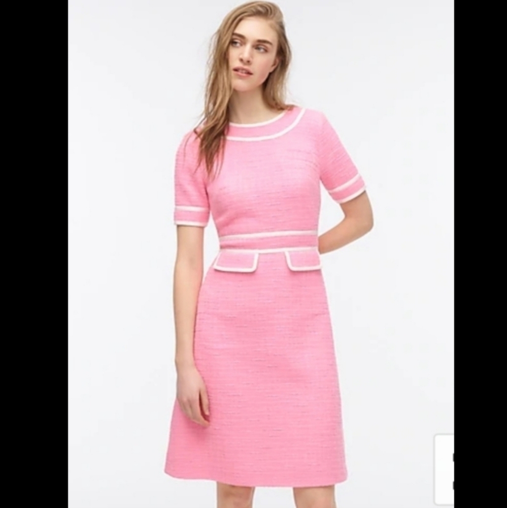 J Crew Tweed A line Dress with Flap Pockets - Picture 5 of 16